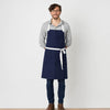 Classic Chef Apron, Navy with White Straps, Men or Women