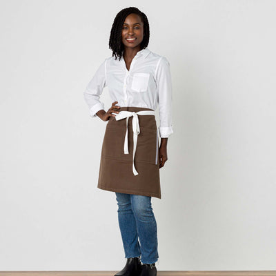 Bistro Half Apron, Dark Brown, Men or Women