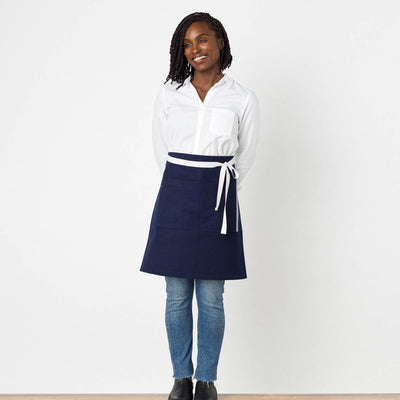 Bistro Half Apron, Navy, Men or Women