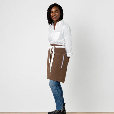 Bistro Half Apron, Dark Brown, Men or Women