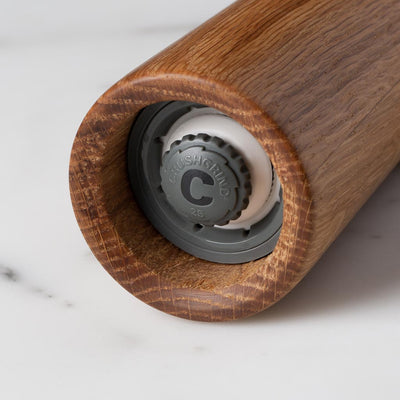 CrushGrind Ceramic Grinder Mechanism Jesper Stockholm Oak Salt Mill Bottom