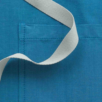 Chef Apron for Women, Men Sky Blue Front of House Sky Blue Restaurant Quality Cotton Canvas Wholesale Reluctant Trading