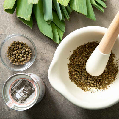 Green Peppercorns fresh From India after Mortar and Pestle