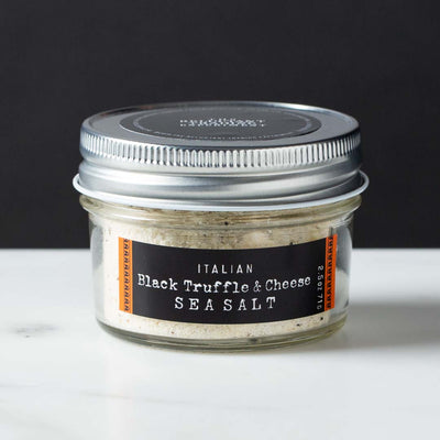 Italian Black Truffle Sea Salt with Parmesan Cheese Abruzzo Italy 2.5oz Jar