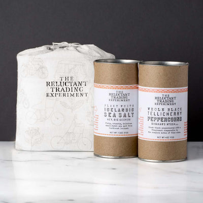 Medium 7.5oz Icelandic Salt and 4oz Tellicherry Pepper Gift Set