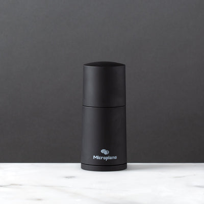 Microplane Spice Mill, made of hard plastic with a stainless steel grater