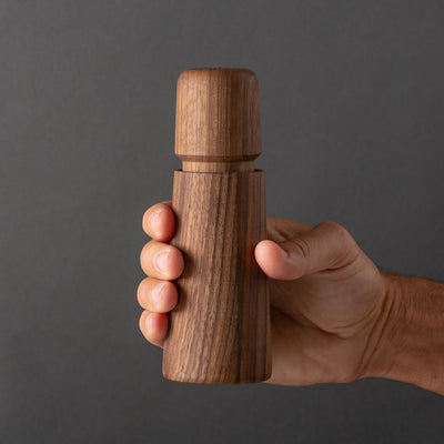 Modern Salt or Pepper Mill Danish Design Dark Walnut CrushGrind