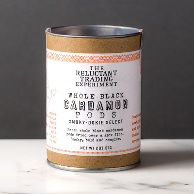 Whole Black Cardamom Pods, smoky and fresh from India, 2 oz Tube