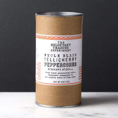 Whole Black Tellicherry Peppercorns Special Extra Bold 4 oz Tube