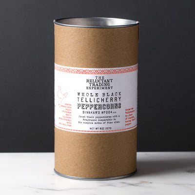 Whole Black Tellicherry Peppercorns Special Extra Bold 8 oz Tube