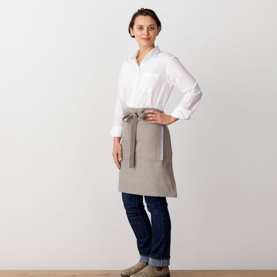 Bistro Apron, Tan, Beige, Server Side view, Professional, Men and Women, Reluctant Trading
