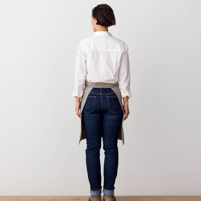 Bistro Apron, Tan, Beige, Server Rear view, Professional, Restaurant, Men, Women, Reluctant Trading