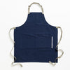 Chef's Apron, Navy with Tan Straps, Men or Women, workwear-Reluctant Trading