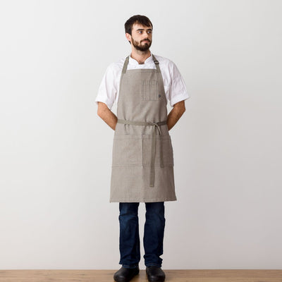 Chef's Apron, Beige - Tan with Straps, Men or Women, Restaurant or home-Reluctant Trading
