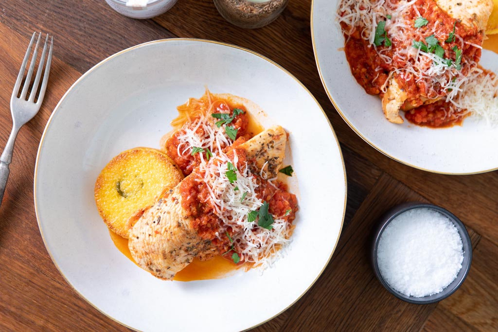 Recipe - Cumin Chicken with Baked Polenta