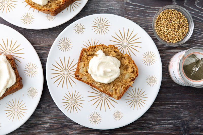 Recipe - Pear Tea Cake with Coriander Whipped Cream