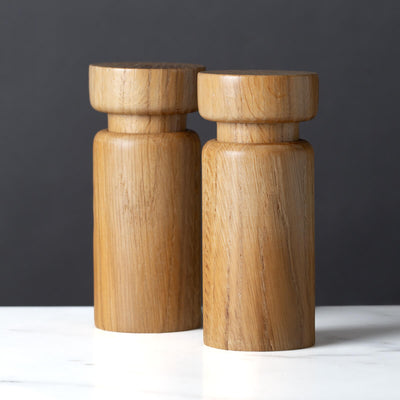 Helsinki Pepper and Salt Mill Set, Oak, 5.4"