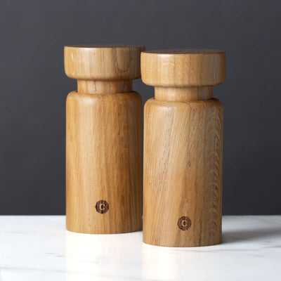 Helsinki Pepper and Salt Mill Set, Oak, 5.4"
