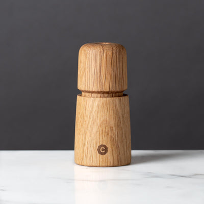 Jesper Mini Pepper or Salt Oak Mill, 4.4”h
