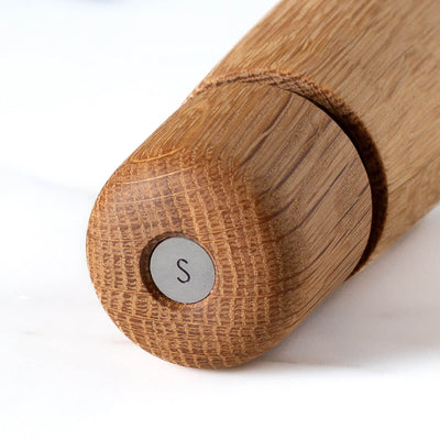 Jesper Mini Pepper or Salt Oak Mill, 4.4”h