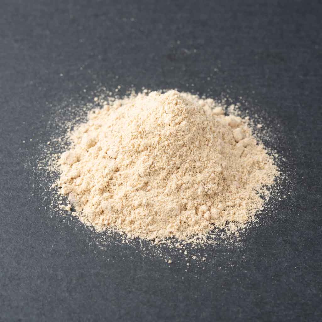 Fresh Amchoor (amchur) Powder made from dried mangoes for Indian food