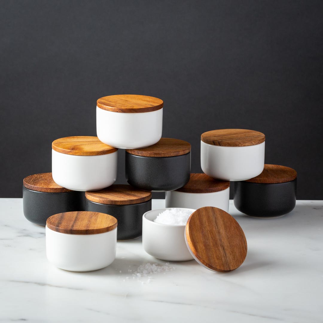 Stoneware Salt Cellar with Air-Tight Lid  Keeps salt fresh - The Reluctant  Trading Experiment