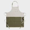 Chef Apron Men Women, Modern, Two Tone, Olive Green and Tan, Classic Bib, Restaurant Industry Pricing, Cool Hip, Men, Women