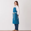 Apron for Women, Men Sky Blue with Ice Adjustable Straps Front of House Men or Women Sky Blue Restaurant Quality Cotton Canvas Wholesale Reluctant Trading