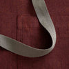 Chef Apron with Pockets, Maroon Red, Burgundy, Modern, Tan Straps. Affordable Pricing.