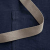 Chef apron with pockets, Navy Blue with Tan Straps