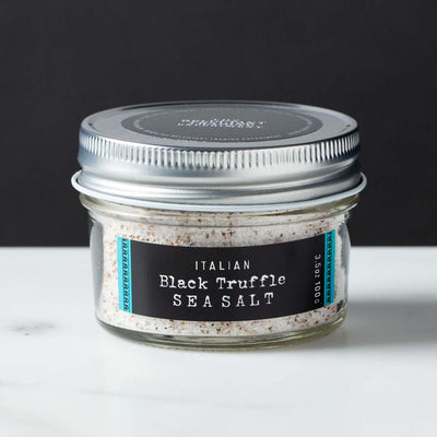 Italian Black Truffle Sea Salt Abruzzo Italy 3.5oz Glass Jar