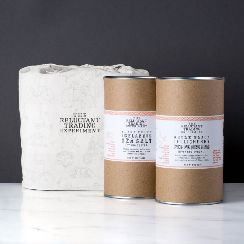 Large Icelandic Salt and Tellicherry Peppercorn Gift Set The