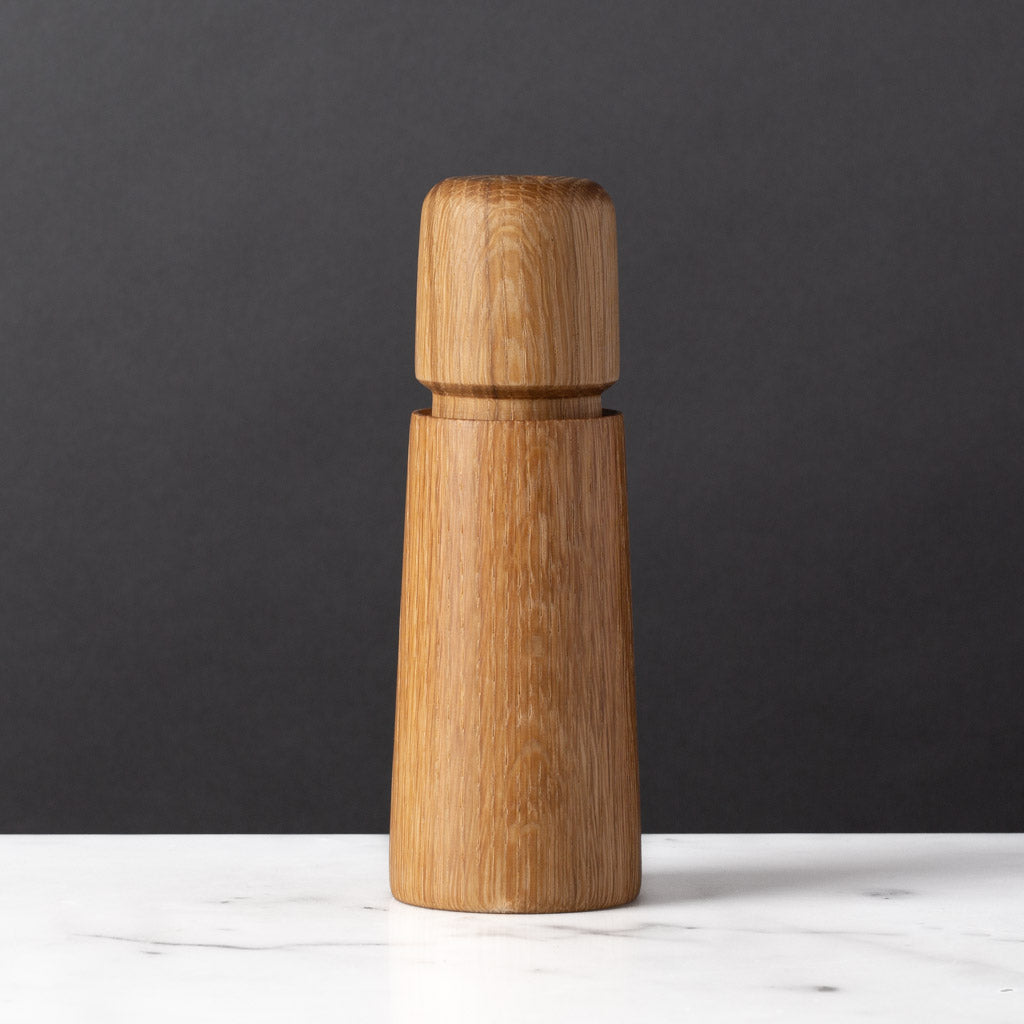 6 Inch Crank Top Salt and Pepper Grinder Set, Black Walnut and