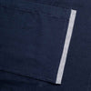 Chef apron with pockets, Blue Ticking Detail, Navy Blue with Tan Straps