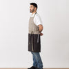Modern Chef Bib Apron Two Tone, Tan and Black, Classic Bib, Restaurant Quality, Industry Pricing