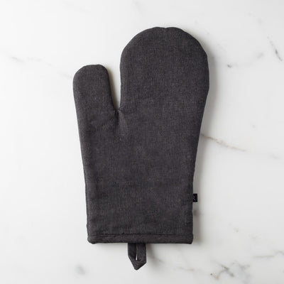 Modern Oven Mitt, Cotton Canvas, Stylish, Charcoal Black, Heat Resistant, Kitchen, Reluctant Trading