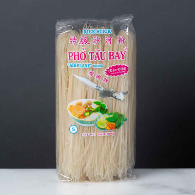 Pho Tau Bay Airplane Brand Rice Stick Pho Ga Pho Bo 14oz Bag Authentic