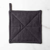 Modern Pot Holder, Quilted, Reluctant Trading Cotton Canvas Charcoal Black