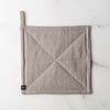 Modern Pot Holder, Quilted, Simple, Tan Beige, Shabby Chic, Reluctant Trading Cotton Canvas