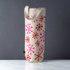 Wine Gift Bag, Single, Canvas, Snowflakes, Blue or Red