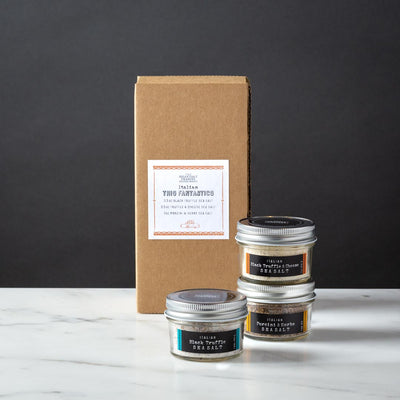 Italian Sea Salt Gift Box 3 Glass Jars