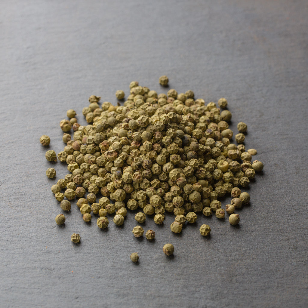 Whole Green Peppercorns balance citrus and heat fresh from India