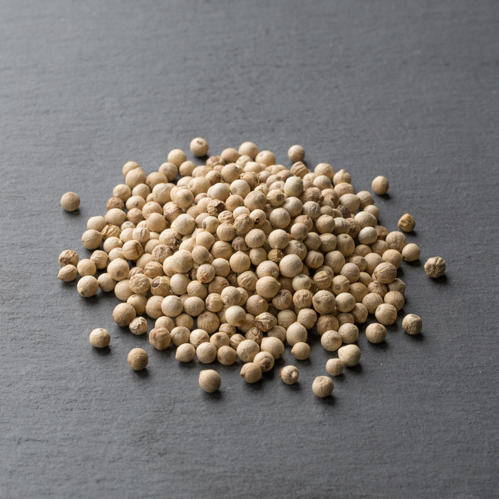 Whole White Peppercorns from India Without the Musty Smell