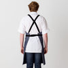 Cross-Back Chef Apron, Blue Denim with Black Straps, Men and Women-[Reluctant Trading Experiment]-