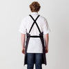 Cross-Back Chef Apron, Charcoal with Black Straps, Men and Women-[Reluctant Trading Experiment]-