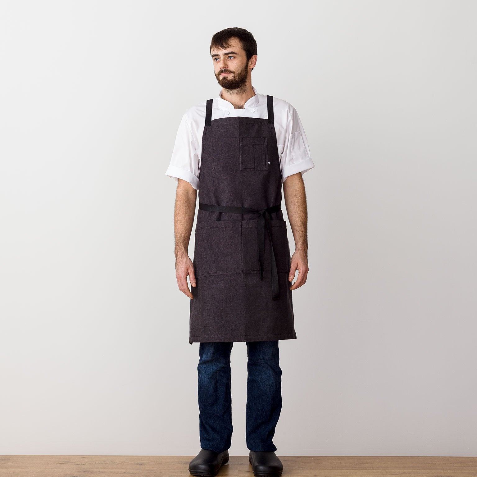 Kitchen Best Mens Chef Apron Crossback Chef Apron, Charcoal Black