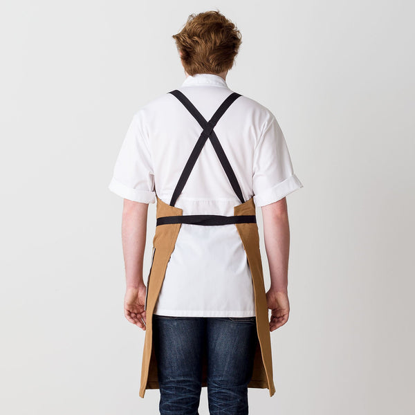 Travelwant Chef Apron-Cross Back Apron for Men Women with Adjustable Straps and Large Pockets,Canvas, Black
